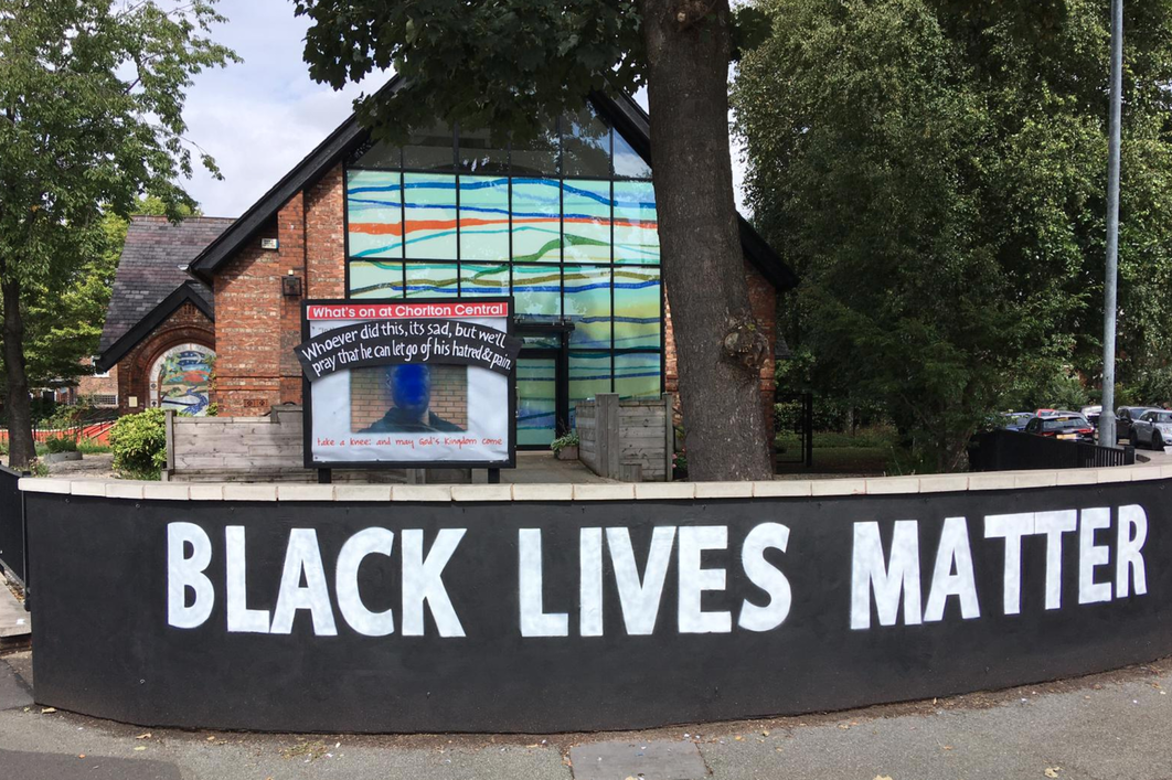 Chorlton church respond to vandals who defaced their George Floyd memorial, The Manc
