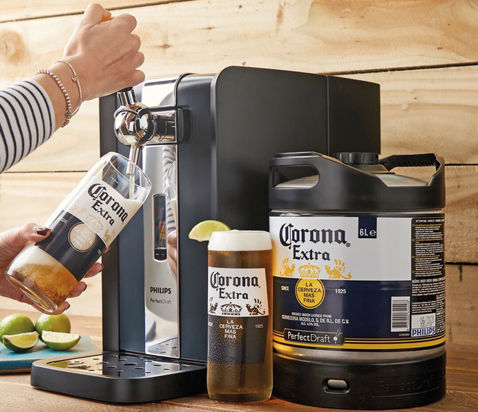 PerfectDraft Corona Extra Dispenser Pack + 2 glas - Corona @ Hopt