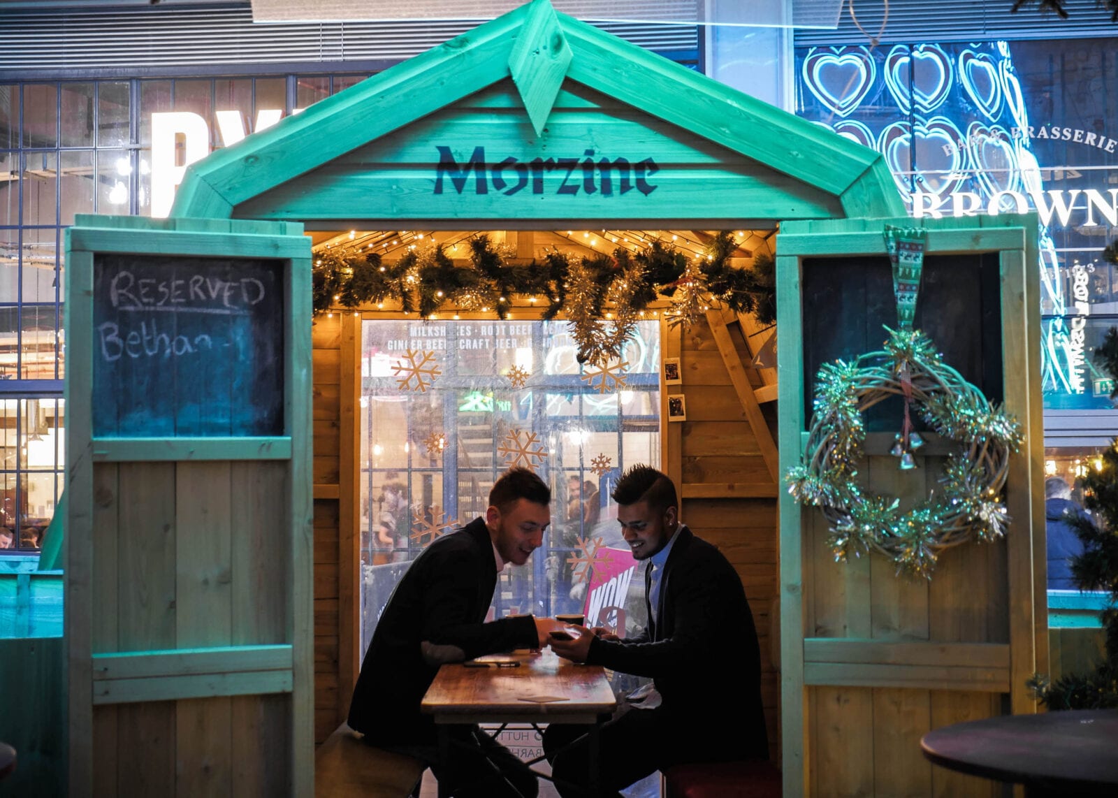 Bar Hütte takes over Great Northern square with music, mince pies and private alpine cabins, The Manc