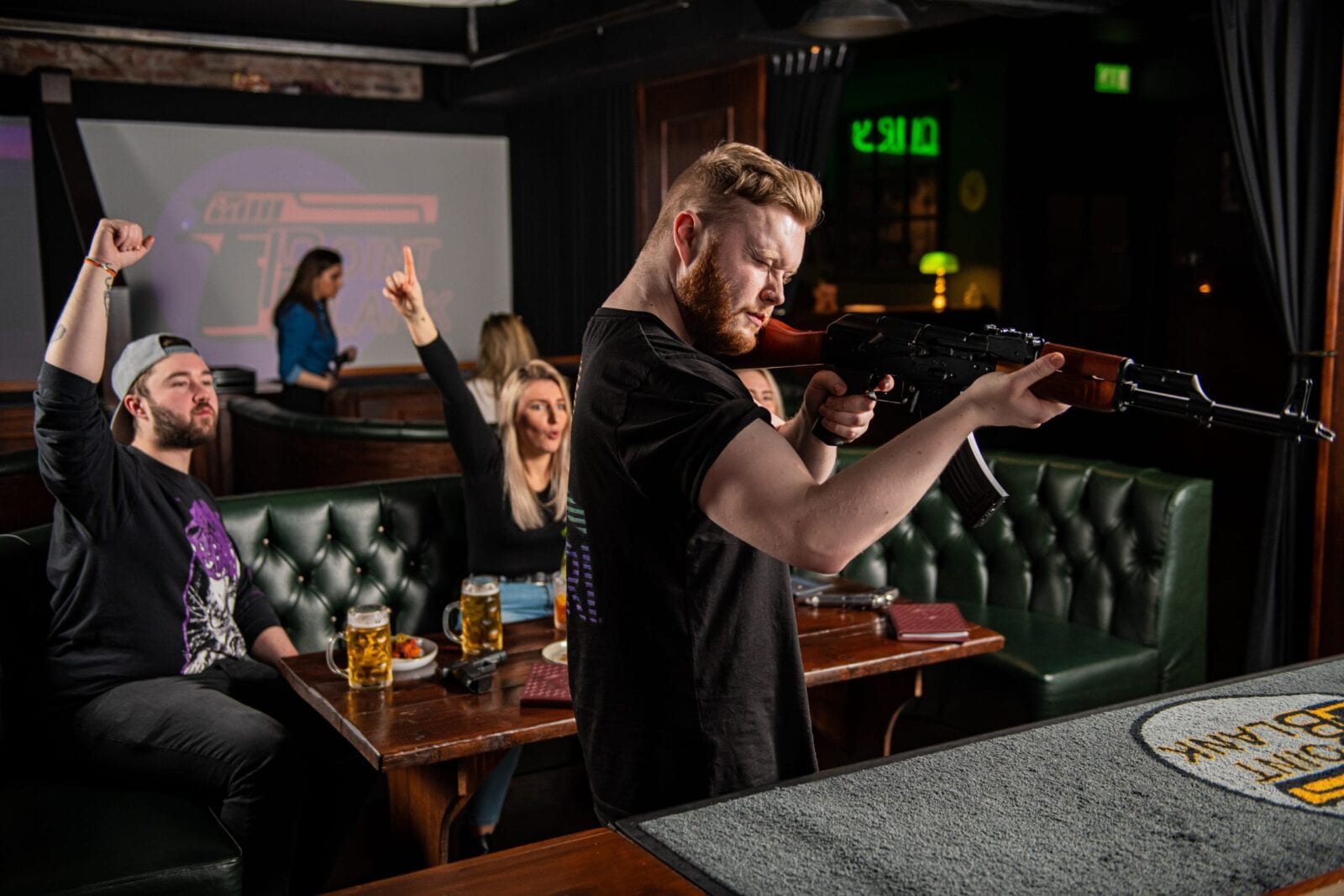Manchester&#8217;s unique shooting simulator bar Point Blank is offering free sessions this week, The Manc