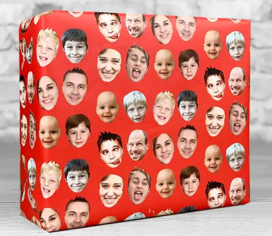 You can now get wrapping paper with your face for your presents this Christmas, The Manc