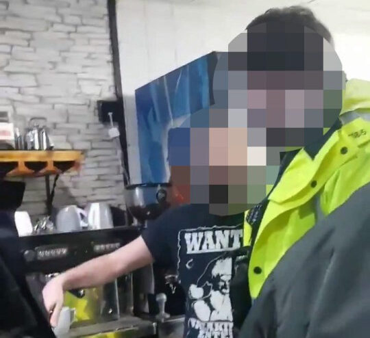 Police officer &#8216;punches cafe worker&#8217; during kick-off outside packed Manchester cafe, The Manc