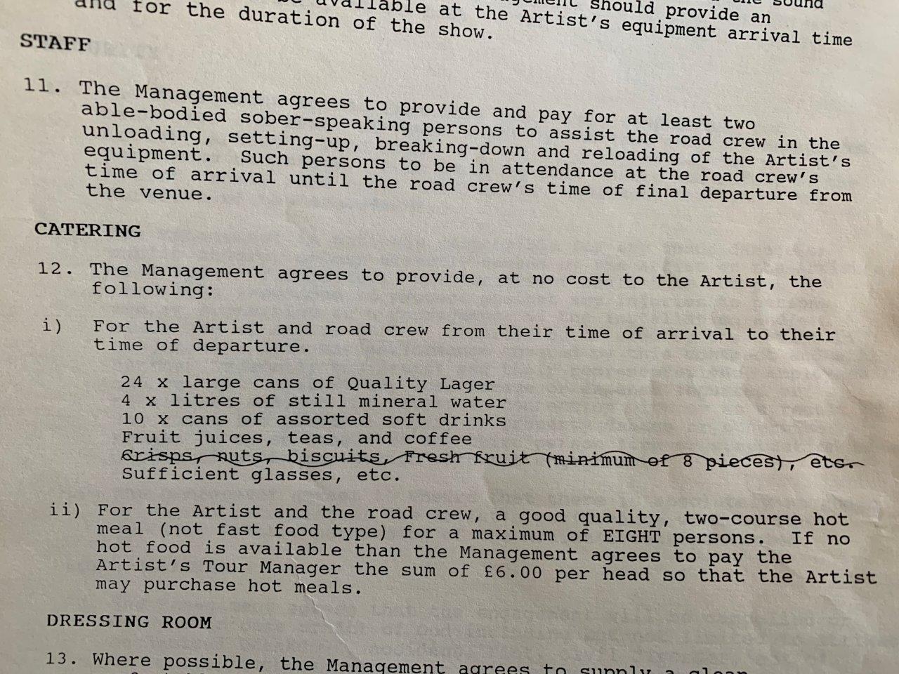An extremely rare Oasis gig contract requesting &#8216;sober-speaking&#8217; staff is going to auction, The Manc