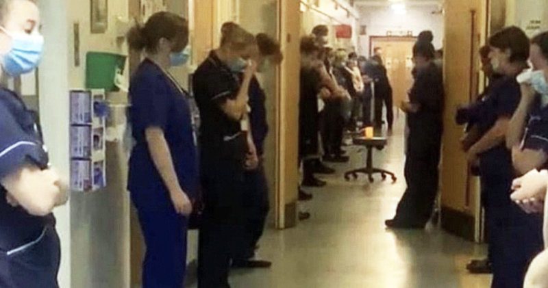 Coronavirus: Nurses line the halls to pay tribute to fallen colleague, The Manc