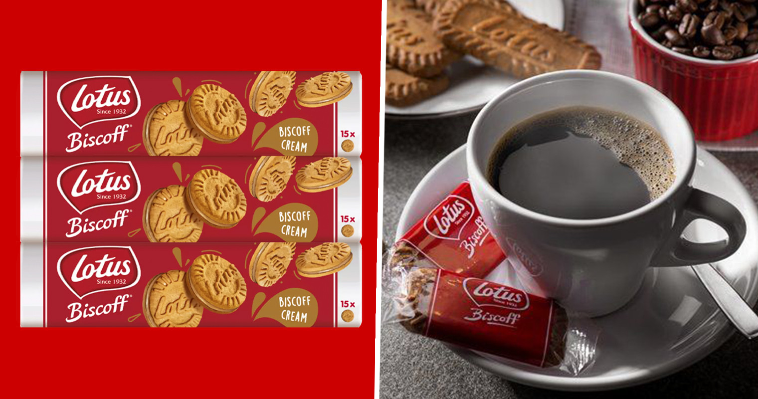 Lotus Biscoff has just released a cream sandwich biscuit ...