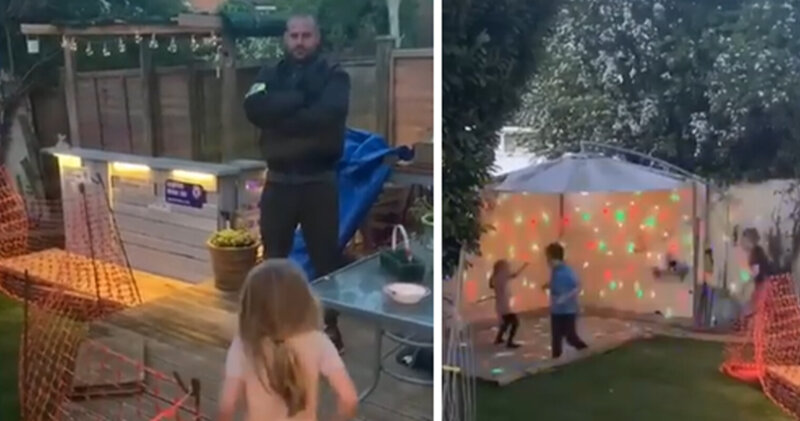 Dad builds very own bar and disco in his back garden during lockdown, The Manc