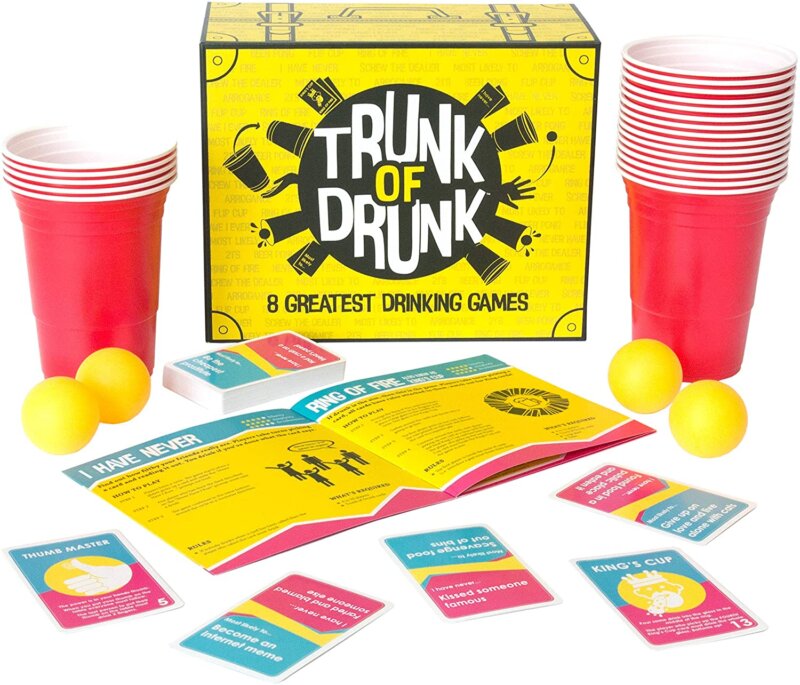 This box has eight popular drinking games all rolled into one, The Manc