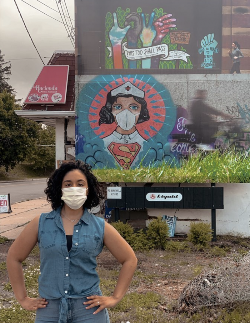 This incredible quarantine mural in New Jersey might look a bit familiar to Mancunians, The Manc