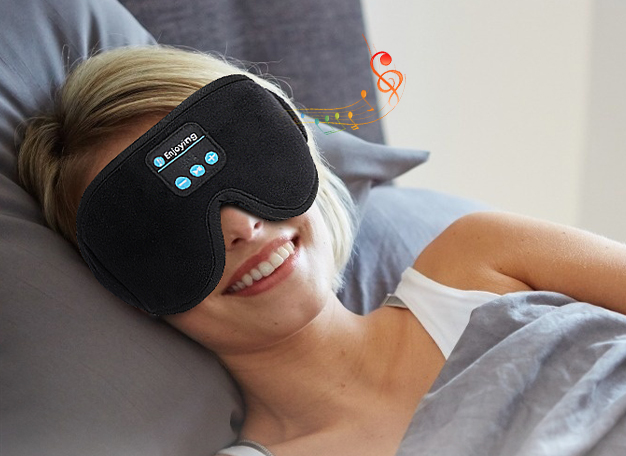 This sleeping eye mask has built-in bluetooth headphones, The Manc