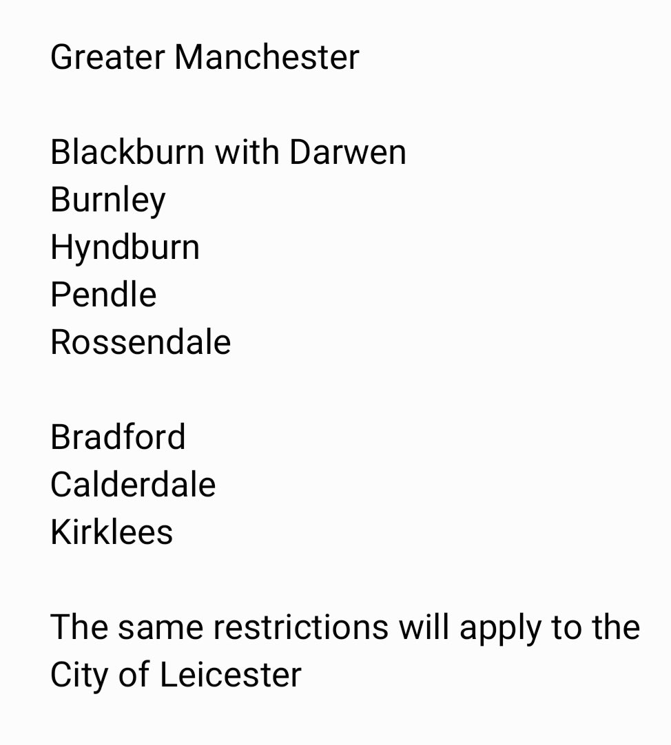 Members of separate households in Greater Manchester banned from meeting each other indoors, The Manc