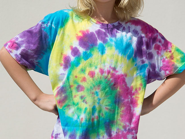 Multi-colour tie-dye t-shirt