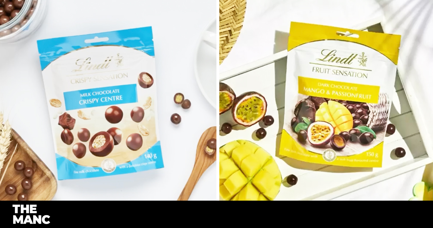 Lindt Fruit and Crispy Sensations Dark and Milk Chocolate Collection