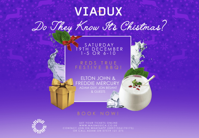 Viadux host Freddie Mercury and Elton John tribute Christmas event &#8211; with grub from Red&#8217;s True BBQ, The Manc