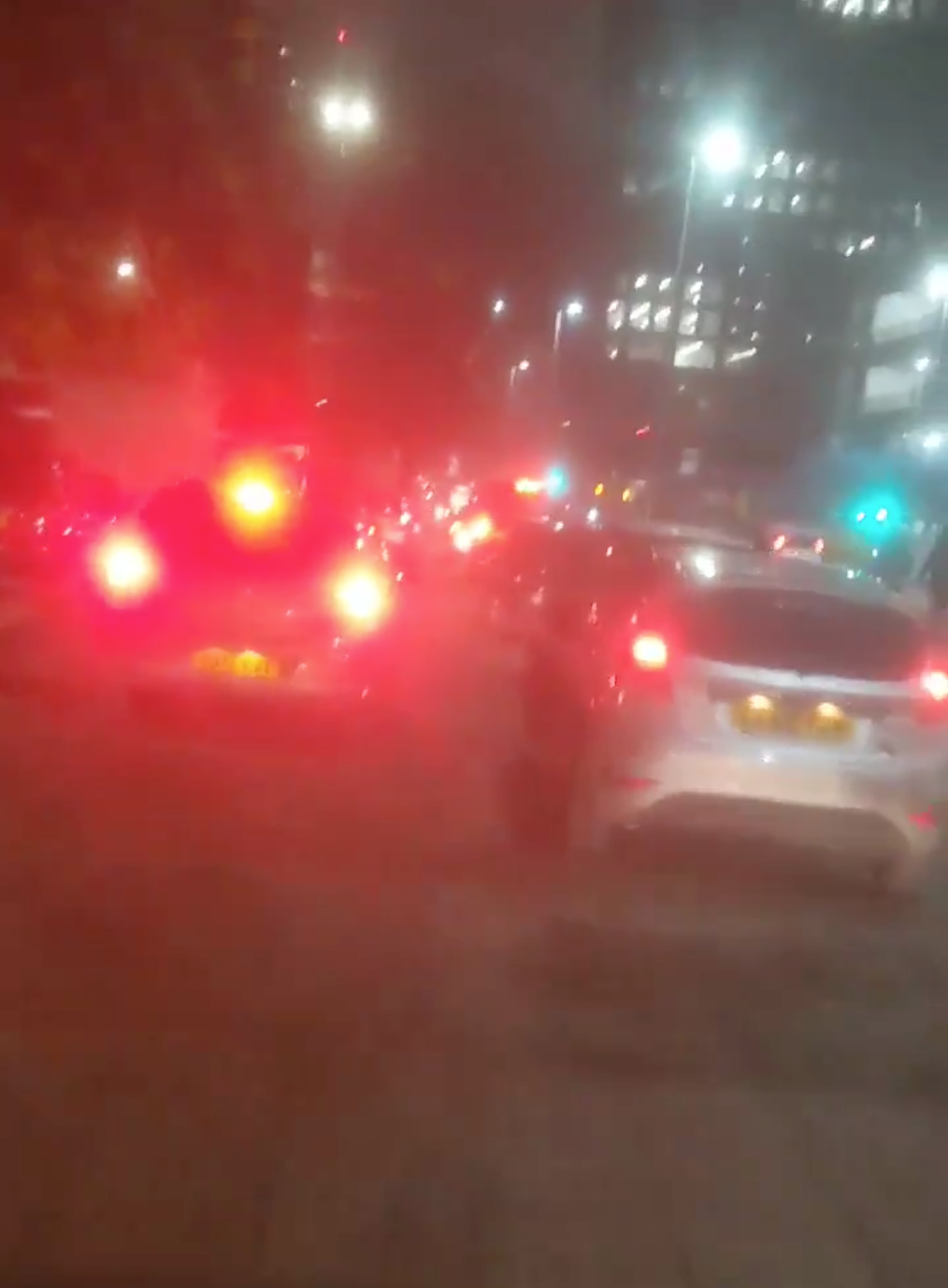 Furious cyclist shares video of traffic jam spilling onto city centre pavement, The Manc