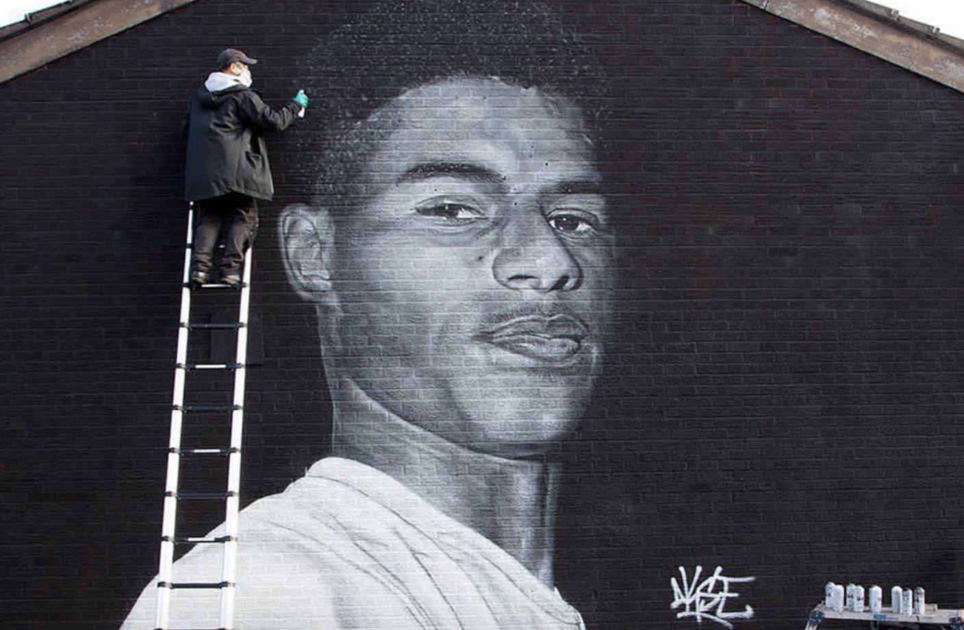 Police release CCTV footage in hunt for the Marcus Rashford mural vandal, The Manc
