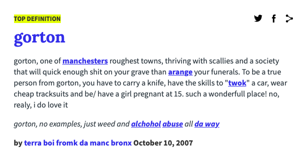 The Urban Dictionary definitions for places in Greater Manchester are hilarious, The Manc