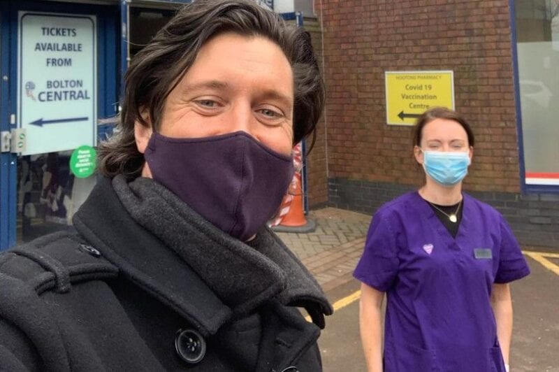 Vernon Kay has been volunteering at a new vaccination centre in Bolton, The Manc