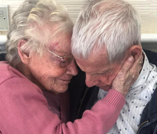 Uplifting moment elderly couple reunite after COVID-19 kept them apart for a year, The Manc