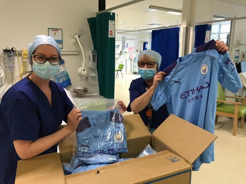 MMU students and staff create children’s hospital gowns from donated football shirts, The Manc