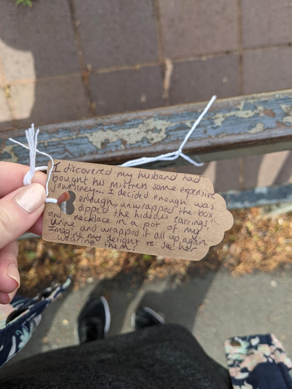 Someone is writing confessions and placing them around Manchester city centre, The Manc