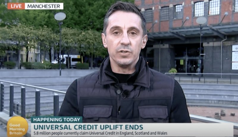 GMB audience praise Gary Neville after he rips into government over Universal Credit, The Manc