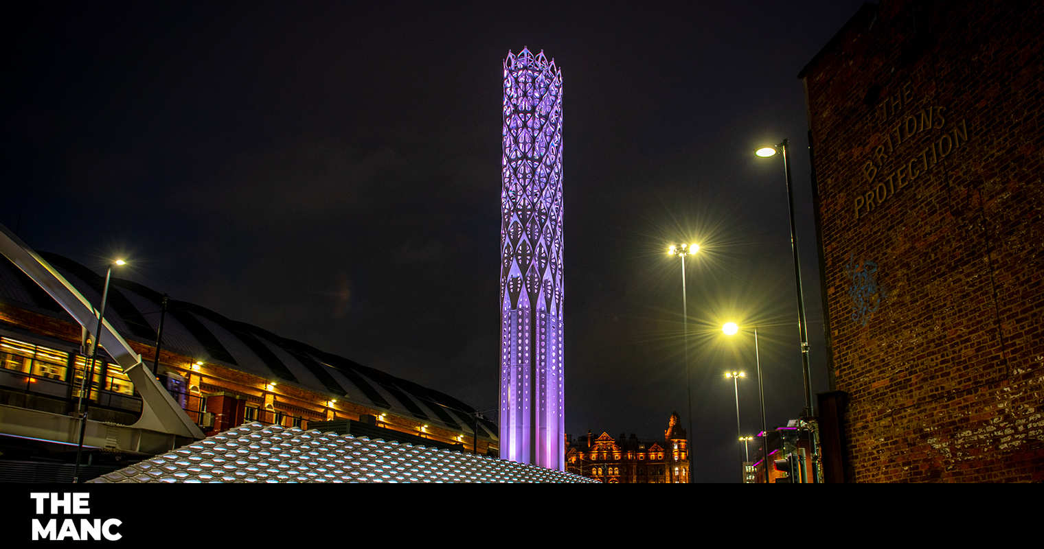 Manchester's new Tower of Light has officially lit up - and this is why