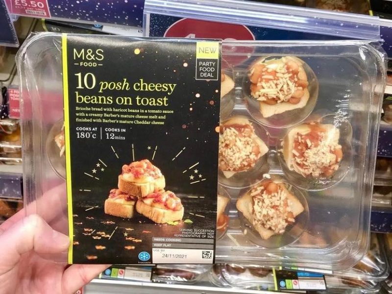 Marks and Spencer mocked for selling mini beans on toast canapés for £5, The Manc