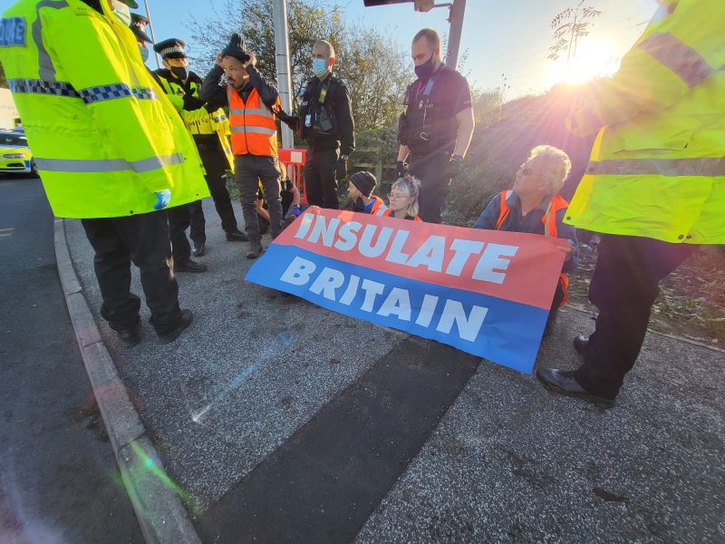 Insulate Britain protesters &#8216;glued to floor&#8217; block M56 near Manchester Airport, The Manc
