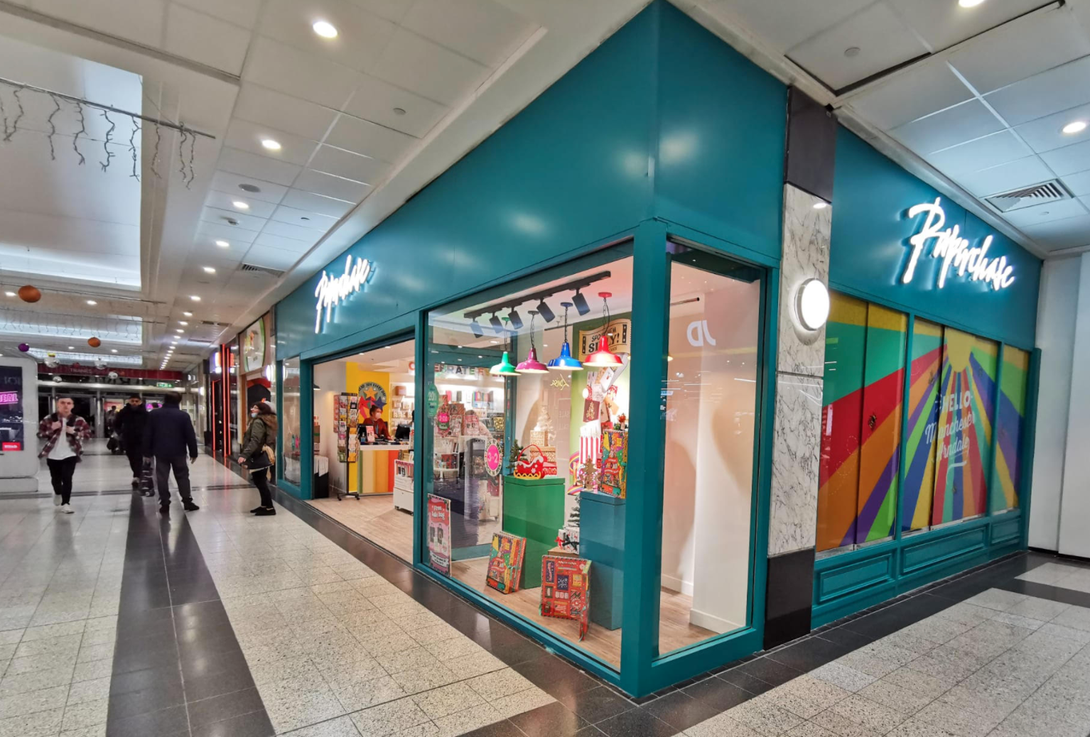 Paperchase has returned to Manchester after closing its massive flagship store, The Manc