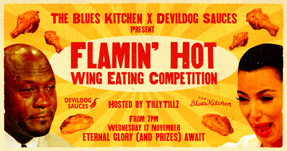 The Blues Kitchen and DevilDog Sauces are teaming up for a hot wing eating competition &#8211; and you can enter, The Manc