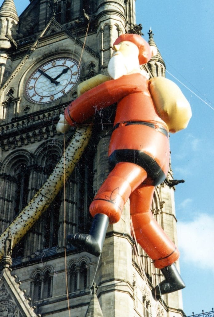 A history of Manchester&#8217;s giant Santas through the years, The Manc