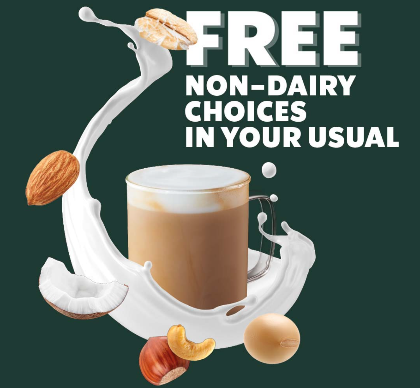 Starbucks is now offering all milk alternatives for free in the UK, The Manc