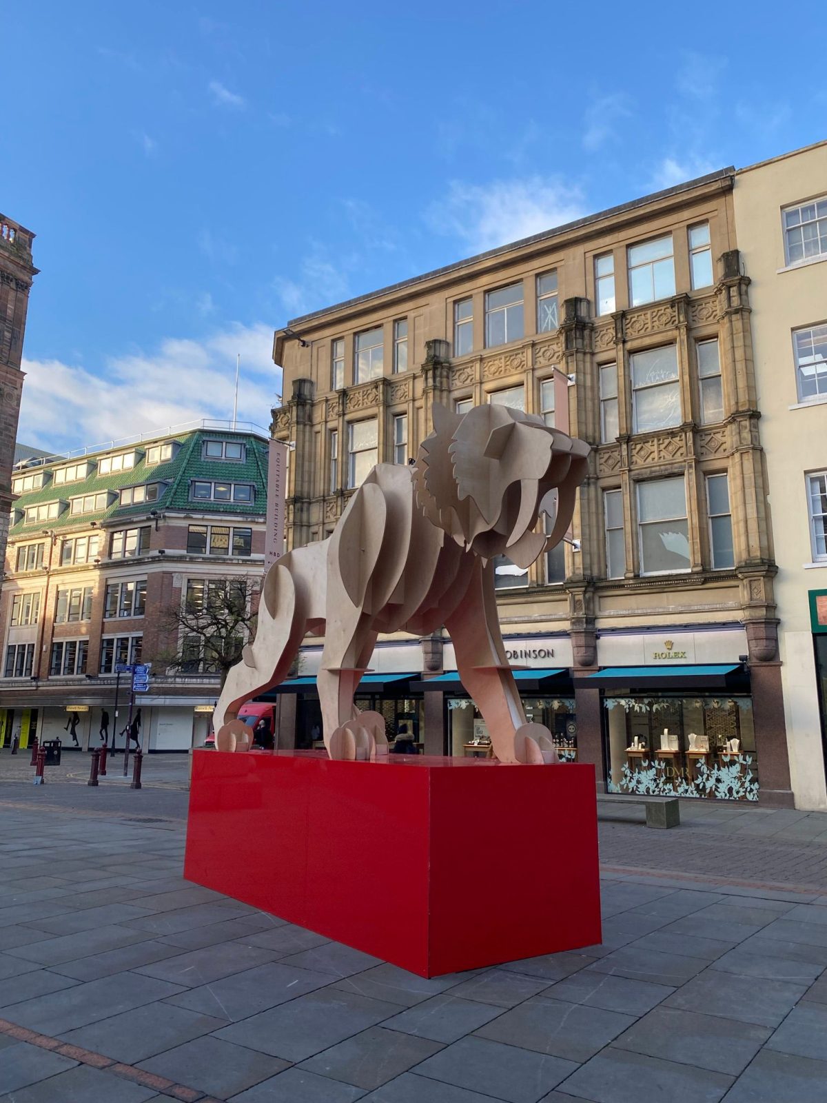 A giant tiger sculpture has appeared in Manchester city centre for Chinese New Year, The Manc