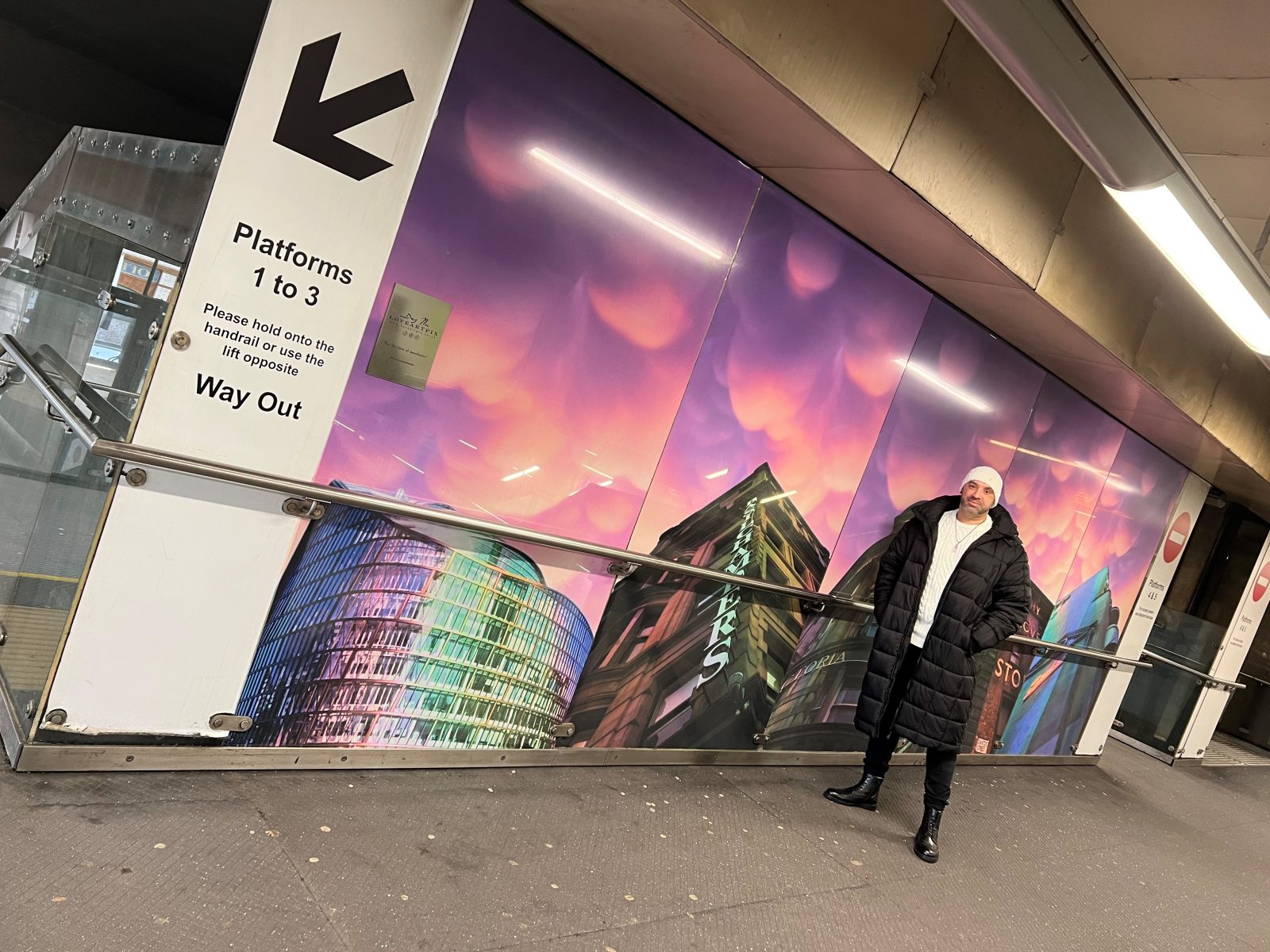 Dull commuter thoroughfare given colourful makeover by local artist with autism, The Manc