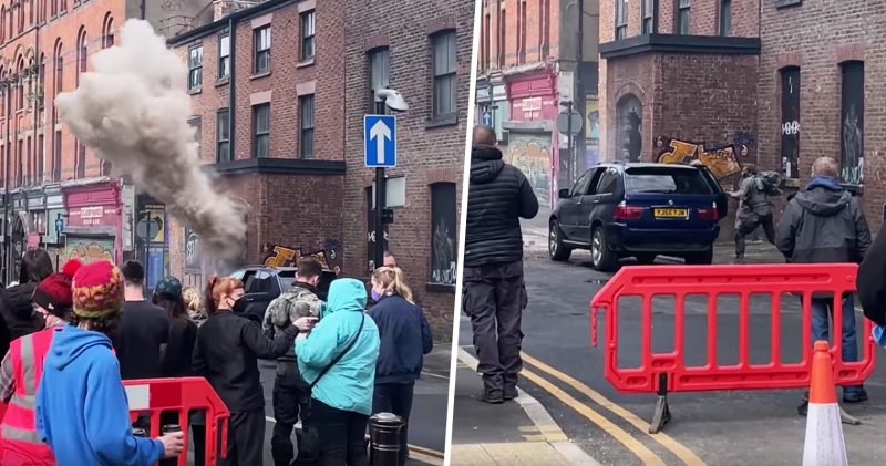 Dramatic &#8216;gunfire&#8217; and &#8216;explosions&#8217; shake the Northern Quarter as film crews roll into town, The Manc