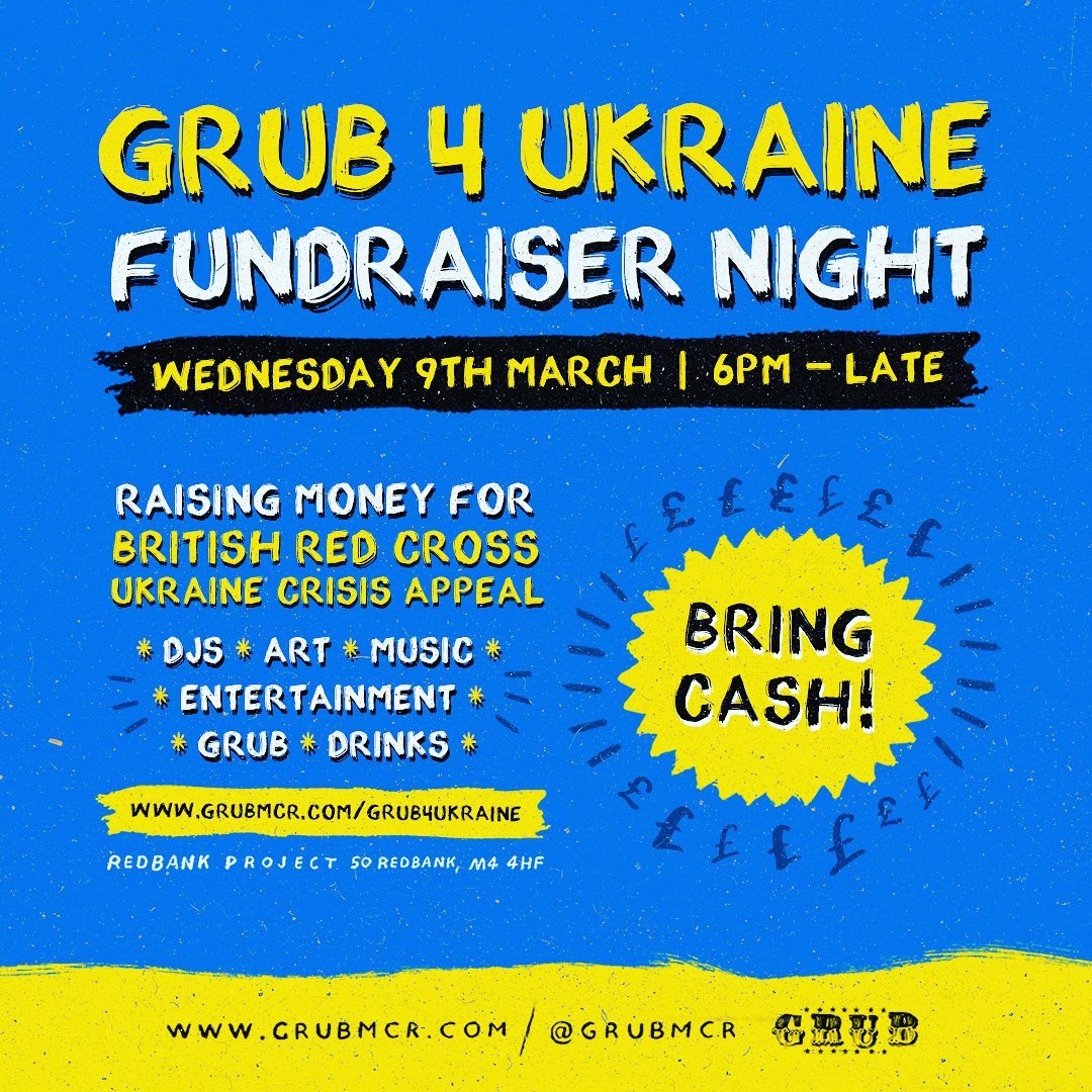 &#8216;We stand with you&#8217; &#8211; GRUB is hosting a fundraiser to help Ukraine, The Manc