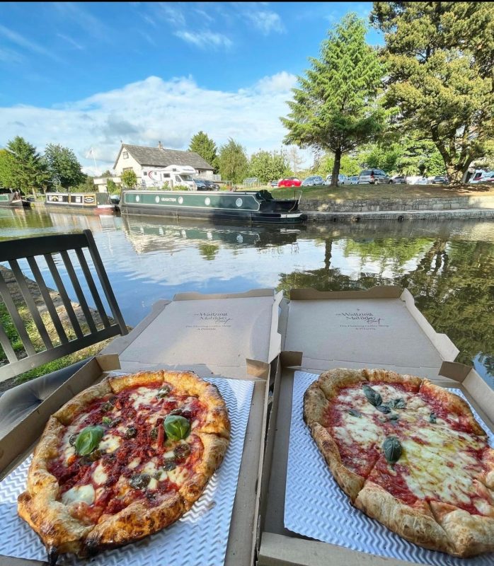 The floating pizzeria traveling around Greater Manchester on a canal boat, The Manc