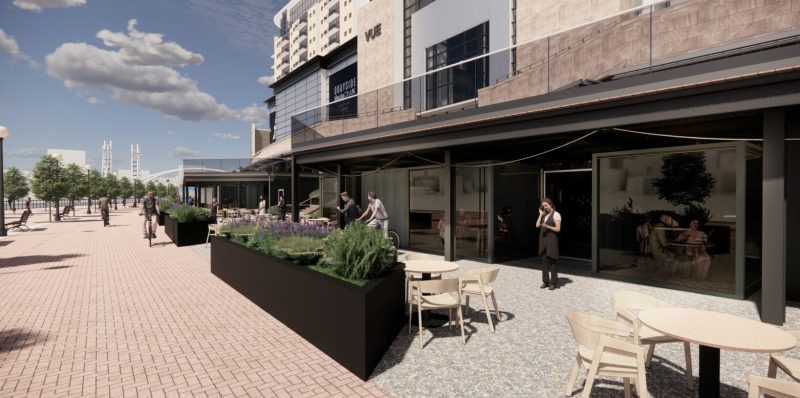 Waterfront food hall and shipping container restaurants planned for Salford Quays, The Manc