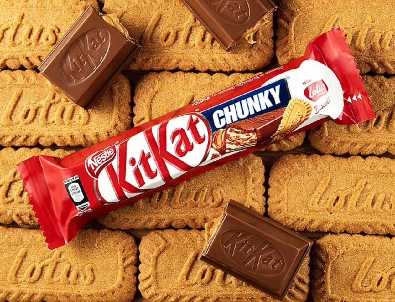 You can now get Biscoff KitKat Chunky bars in UK supermarkets