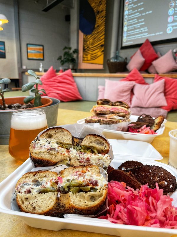 The tiny bagel shop in a brewery taproom on Piccadilly trading estate, The Manc