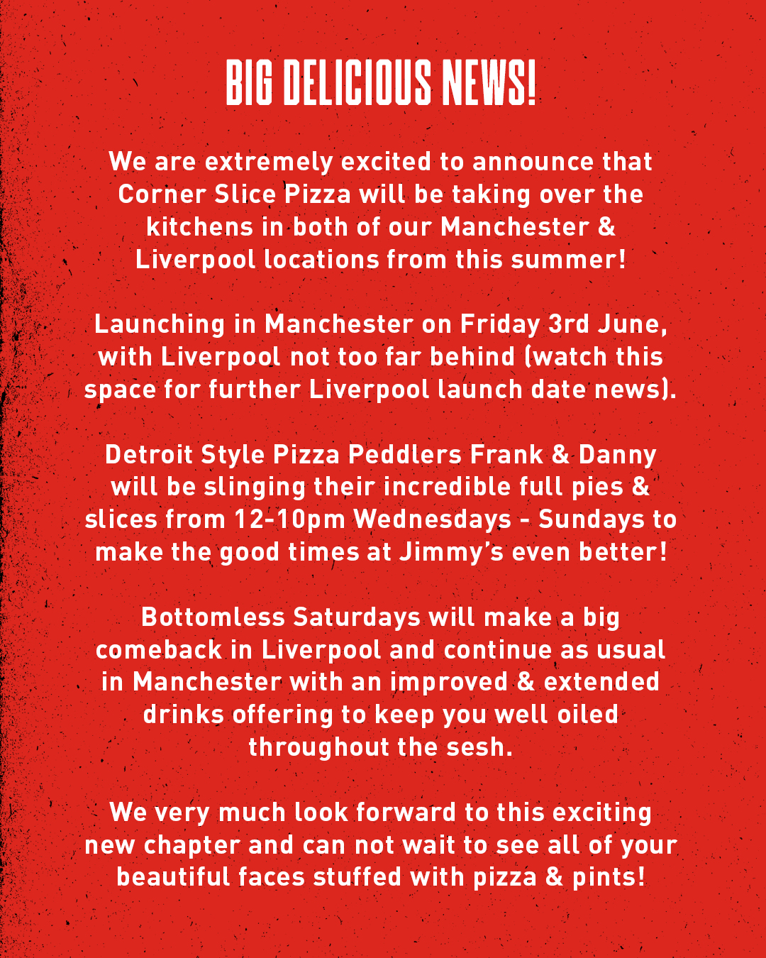 Popular pizza &#8216;peddlers&#8217; Corner Slice to take over Jimmy&#8217;s kitchen in Manchester, The Manc