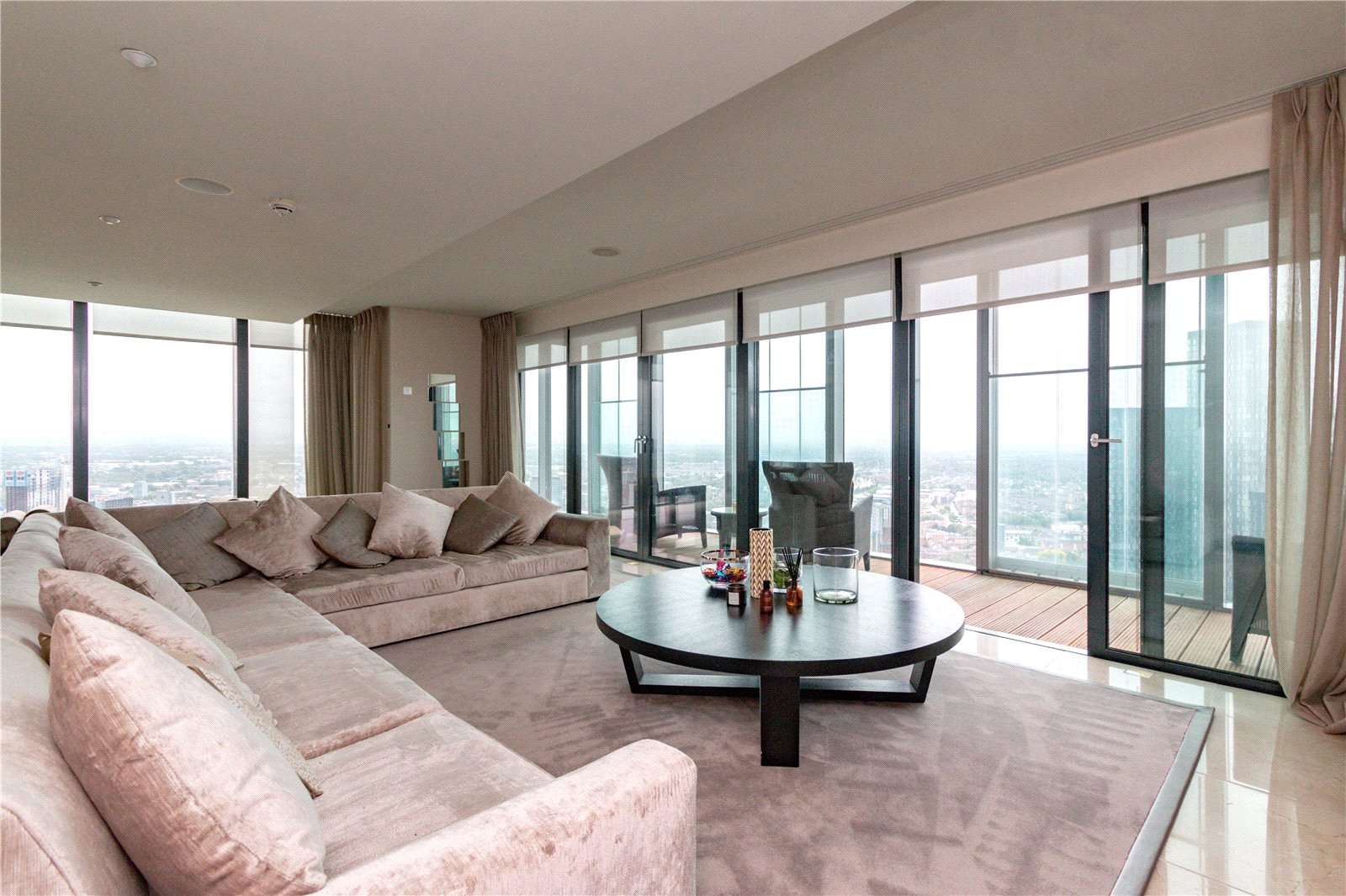 Inside the Beetham Tower flat