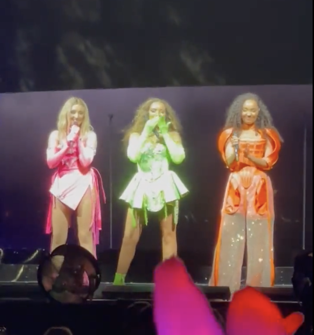 Little Mix&#8217;s Perrie Edwards bursts into tears on stage in Manchester after spotting a proposal in the crowd, The Manc