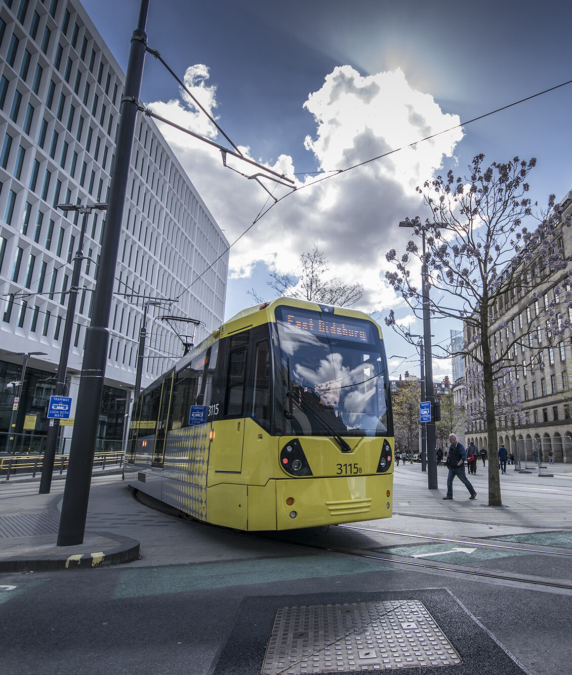 Metrolink tram in the city centre