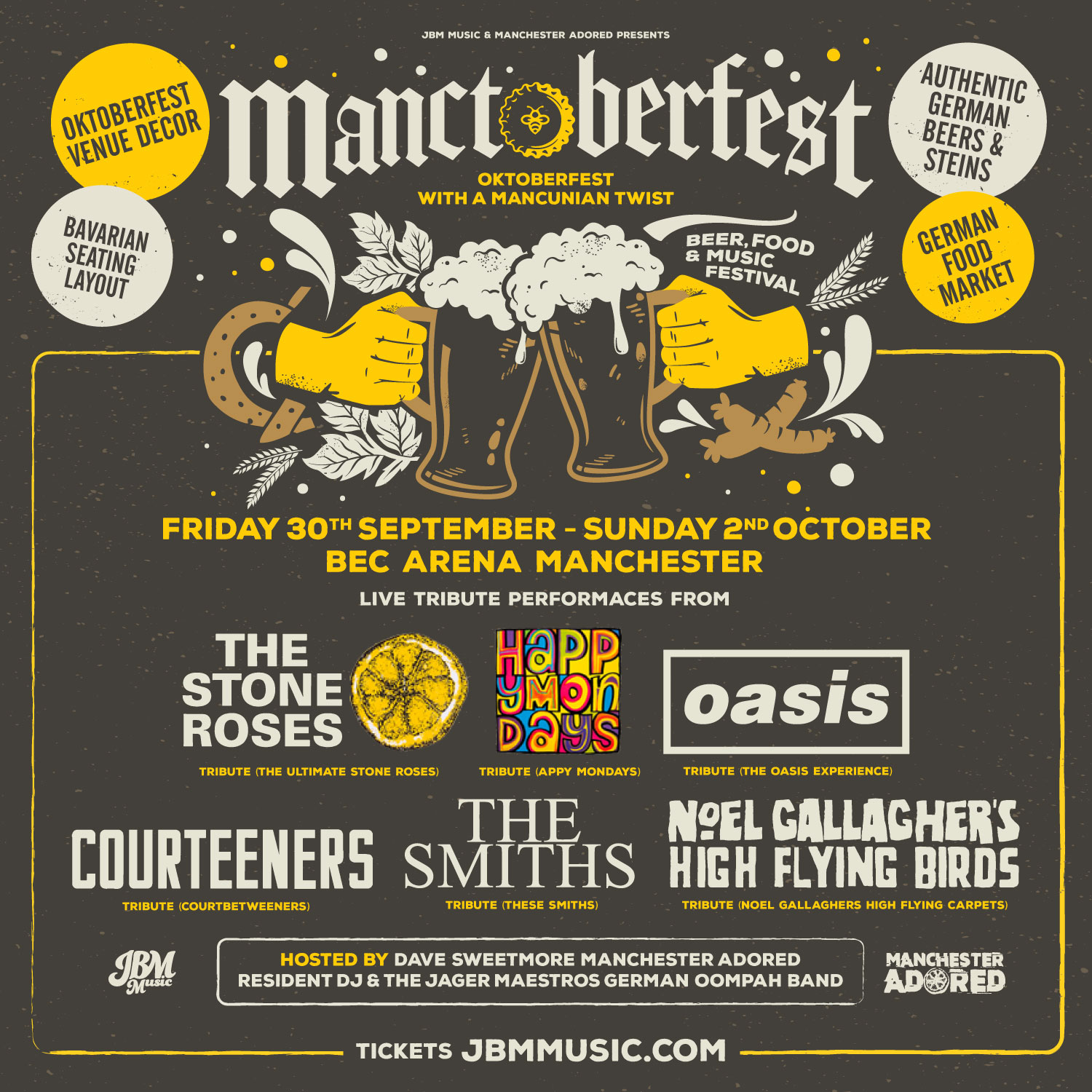 Authentisches Bier, deutsches Essen und lokale Tribute-Bands im Manctoberfest 2022-Lineup, The Manc