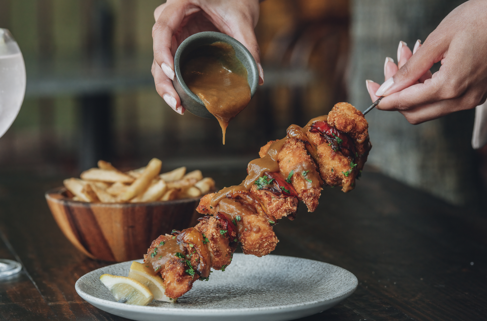 The Botanist is serving chicken katsu hanging kebabs all month