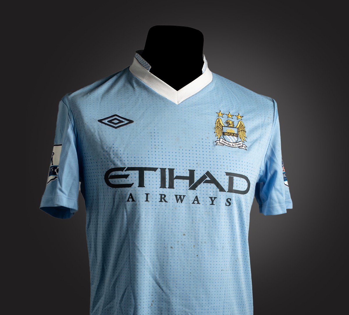 Sergio Aguero's 2012 title-winning shirt