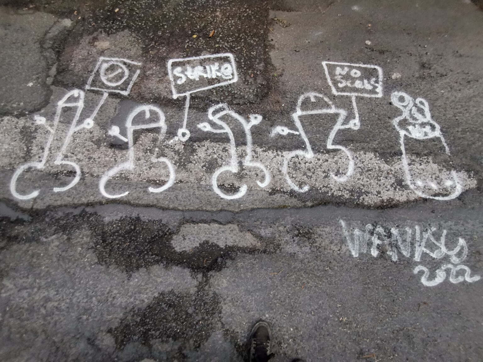 Celebrating 'Wanksy': the Manchester street artist who turned potholes ...