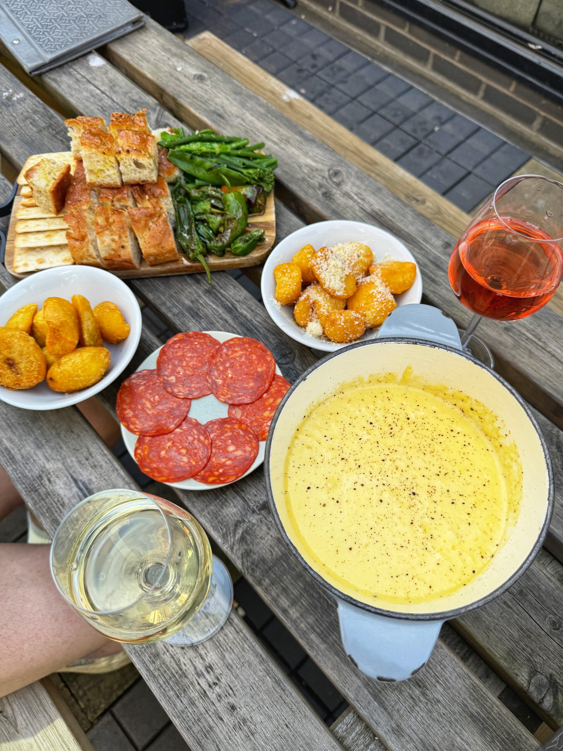 Bottomless cheese fondue at The Mews on Deansgate in Manchester