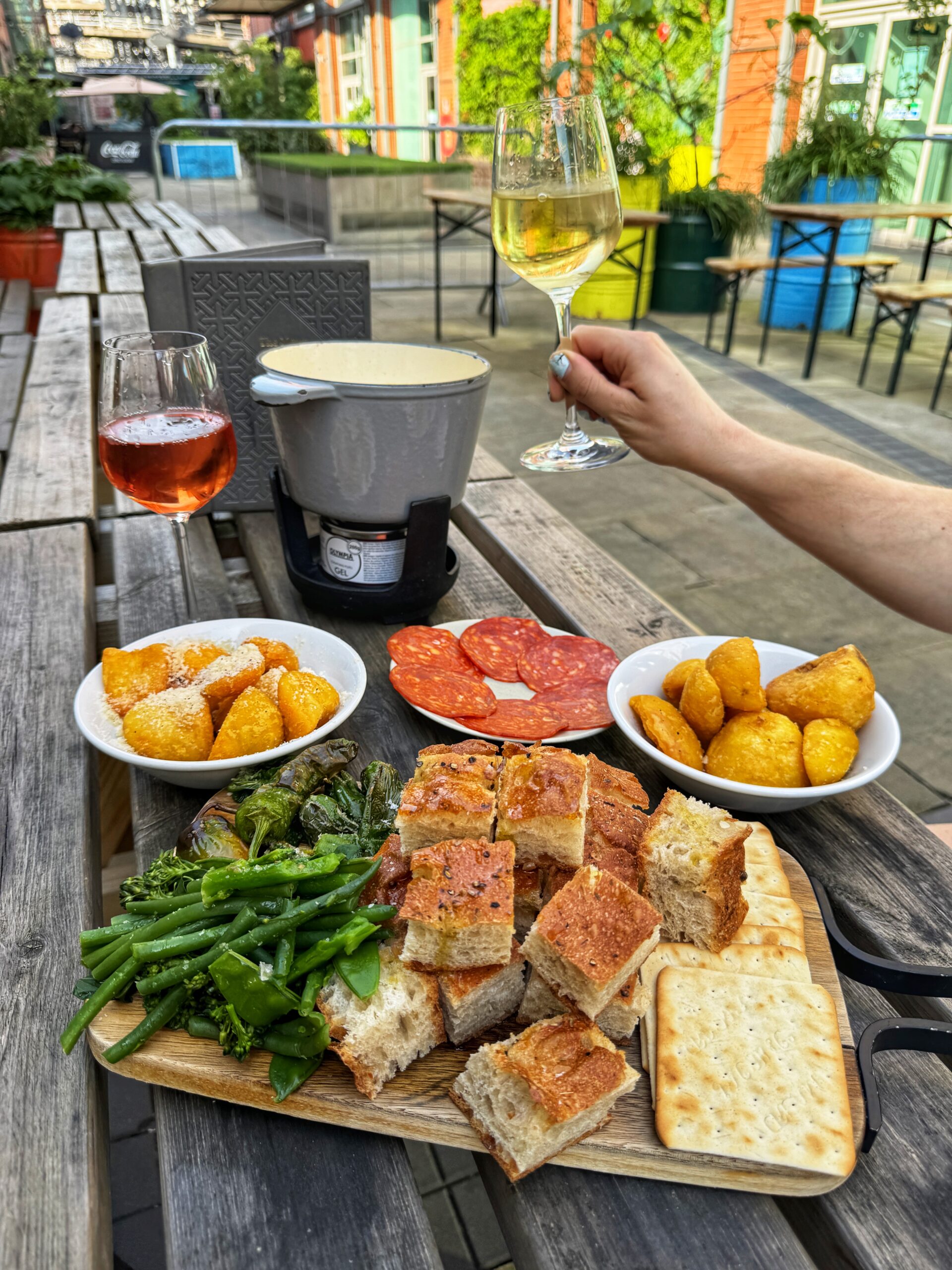 Bottomless cheese fondue at The Mews on Deansgate in Manchester